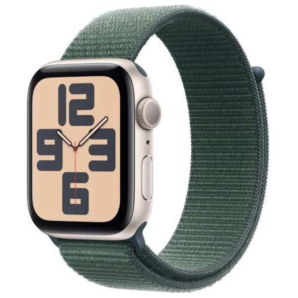 Apple Watch SE 2024 GPS 40mm Starlight Aluminium Case with Lake Green Sport LoopApple Watch > Series SE