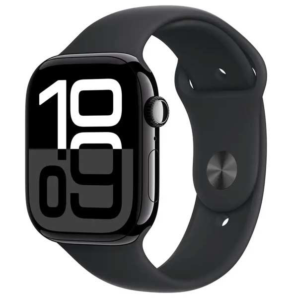 Apple Watch Series 10 GPS 42mm Jet Black Aluminium Case with Black Sport Band - M/LApple Watch > Series 10