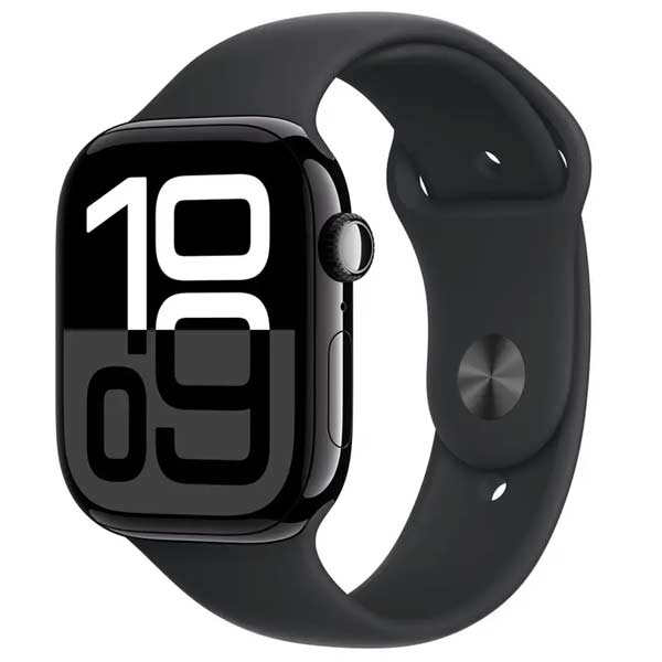 Apple Watch Series 10 GPS + Cellular 46mm Fekete alumínium fekete sportszíjjal - M/LApple Watch > Series 10