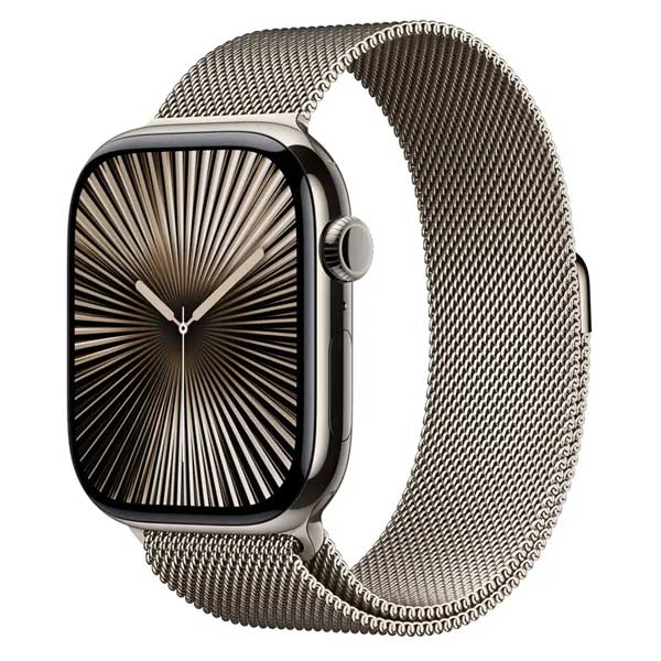 Apple Watch Series 10 GPS + Cellular 46mm Természetes titán természetes milánói szíj - M/LApple Watch > Series 10