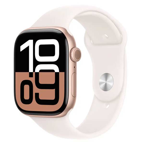 Apple Watch Series 10 GPS + Cellular 46mm Rózsaszín arany alumínium sportszíjjal - M/LApple Watch > Series 10