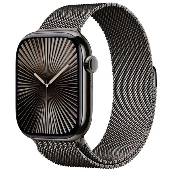 Apple Watch Series 10 GPS + Cellular 46mm Palaszürke titán milánói óraszíj - S/MApple Watch > Series 10