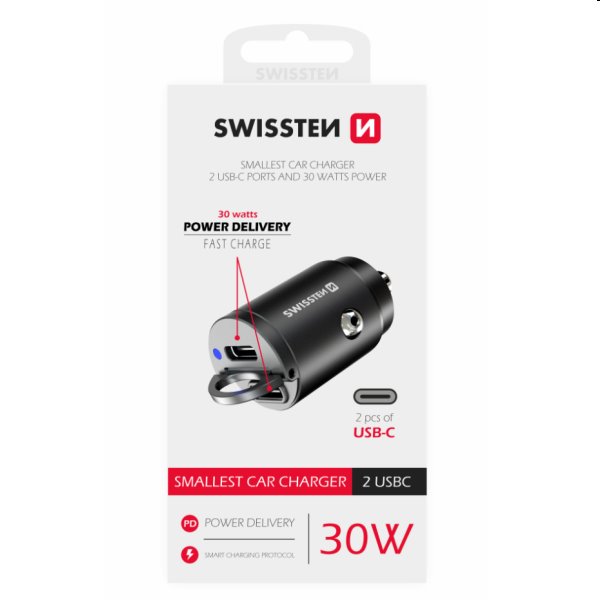 CL nano adapter Swissten Power Delivery 2x USB-C 30W 30 W