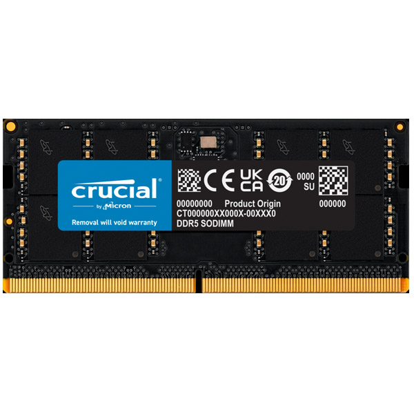 Crucial 32 GB DDR5-5600 UDIMM CL46 (16 Gb)Memória > Asztali géphez