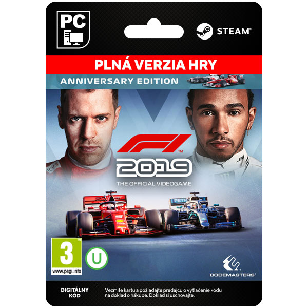 F1 2019: The Official Videogame (Anniversary Kiadás) [Steam] - PCCD-Kulcsok > Verseny játékok