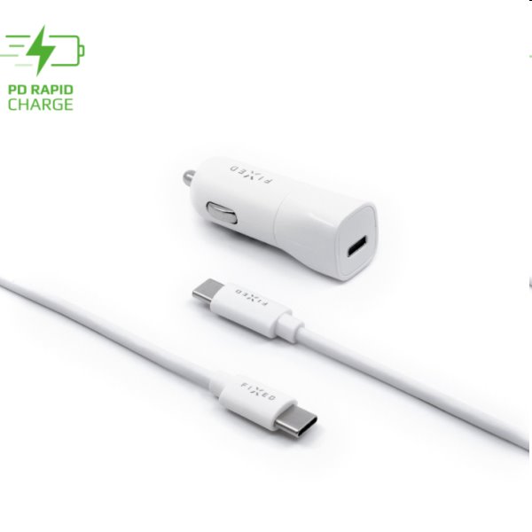 FIXED Autós töltő USB-C kábellel USB/USB-C