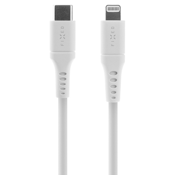 FIXED Liquid silicone adat- és töltőkábel USB-C/Lightning MFi