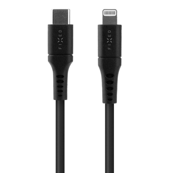 FIXED Liquid silicone adat- és töltőkábel USB-C/Lightning MFi