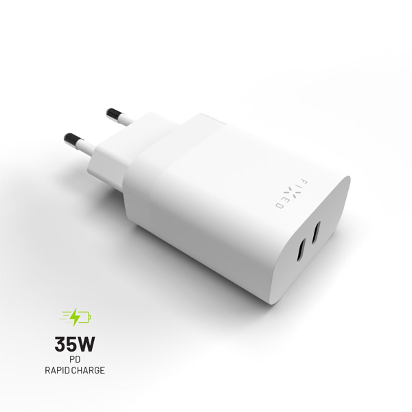 FIXED Hálózati töltő 2x USB-C