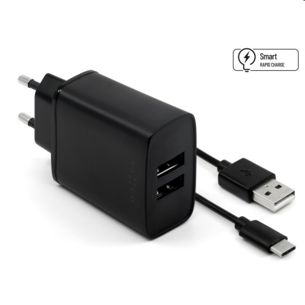 FIXED Hálózati töltő Smart Rapid Charge 2 x USB