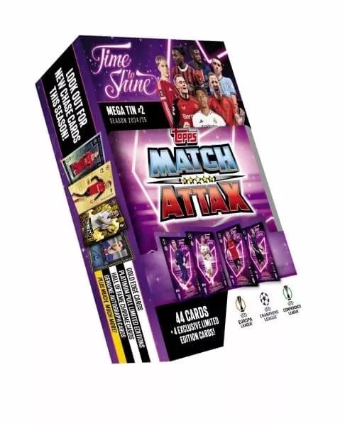 Focikártyák Topps Match Attax TCG 2024/25 UCC Mega Tin 2 lilaGyűjtői kártyák Flesh & Blood TCG > Gyűjtői focikártyák