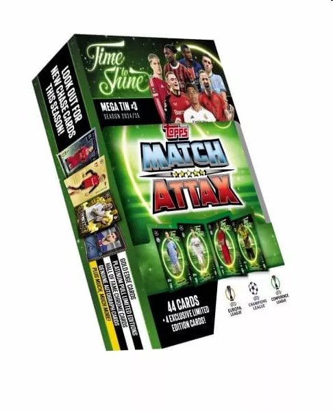 Focikártyák Topps Match Attax TCG 2024/25 UCC Mega Tin 3 zöldGyűjtői kártyák Flesh & Blood TCG > Gyűjtői focikártyák