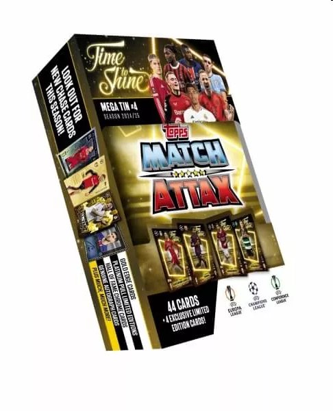 Focikártyák Topps Match Attax TCG 2024/25 UCC Mega Tin 4 sárgaGyűjtői kártyák Flesh & Blood TCG > Gyűjtői focikártyák