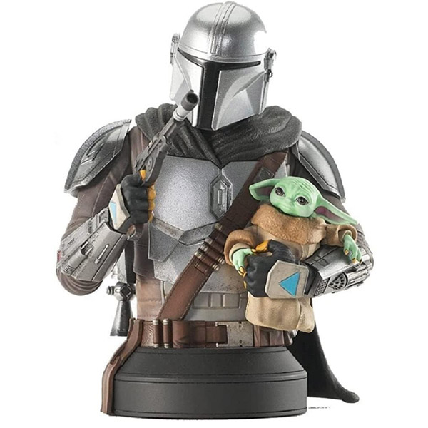 Gentle Giant - Star Wars The Mandalorian With Grogu 1/6 Scale Px BustFigurák