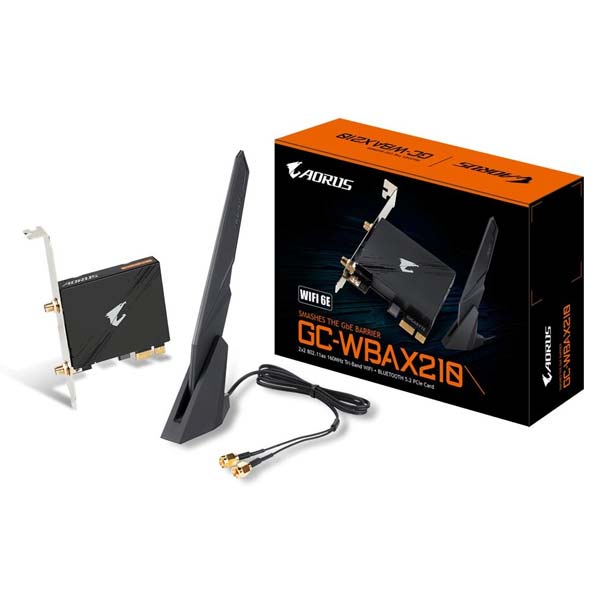 Gigabyte AORUS GC-WBAX210 Intel WI-FI 6E AX210 PCIe x1 network cardWIFI routerek és bővítők > Hálózati kártyák és adapterek