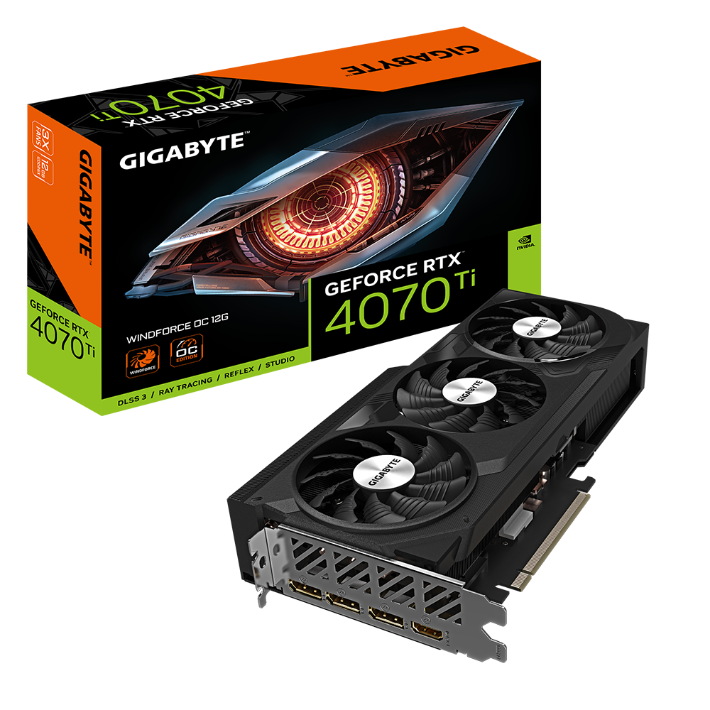 Gigabyte GeForce RTX 4070 Ti WINDFORCE OC 12GGrafikus kártya > nVidia