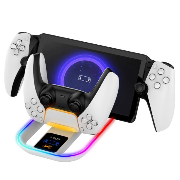 iPega P5P11 töltőállomás RGB-vel 2in1 Playstation Portal Remote Player és PS5 vezérlő számára