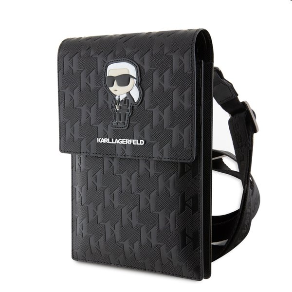 Karl Lagerfeld Saffiano Monogram Wallet Phone Bag Ikonik NFT