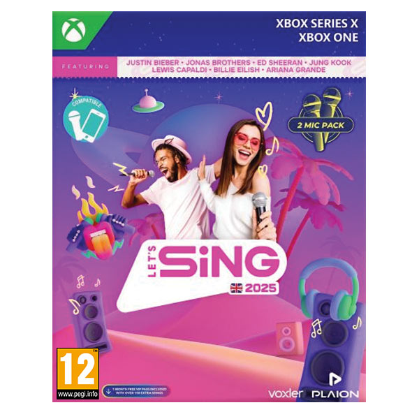 Let’s Sing 2025 + 2 mikrofon - XBOX Series XXbox One játékok > Zene és tánc