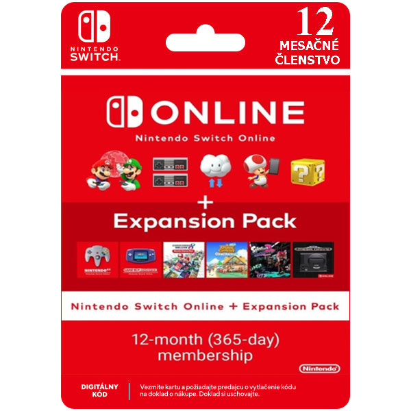 Nintendo Switch Online 365 napos előfizetés + Expansion Pack (Individual) - SwitchNintendo Switch > Nintendo digital