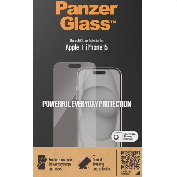 PanzerGlass védőüveg Apple iPhone 15 számáraVédelem > Védőüvegek és fóliák