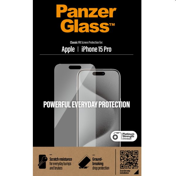 PanzerGlass védőüveg Apple iPhone 15 Pro számáraVédelem > Védőüvegek és fóliák