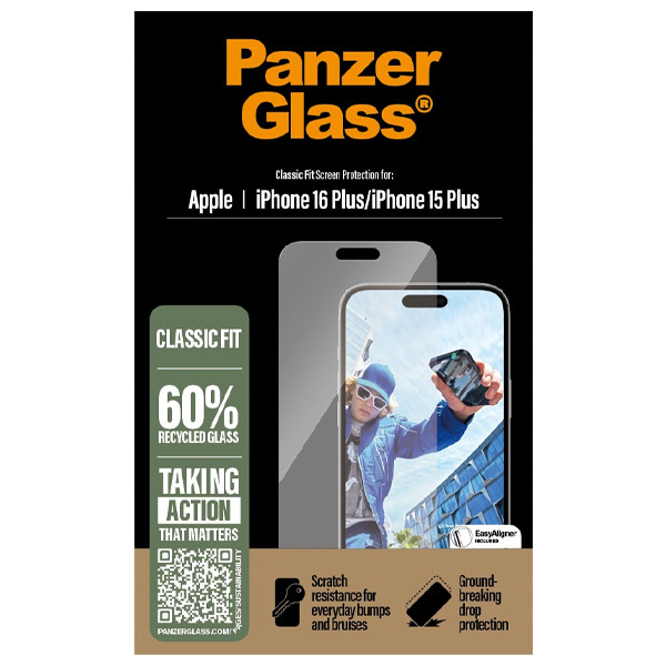 Védőüveg PanzerGlass Apple iPhone 16 Plus/15 PlusVédelem > Védőüvegek és fóliák