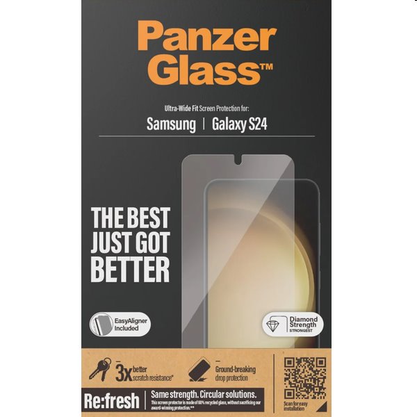 PanzerGlass Re:fresh UWF védőüveg applikátorral Samsung Galaxy S24 számára