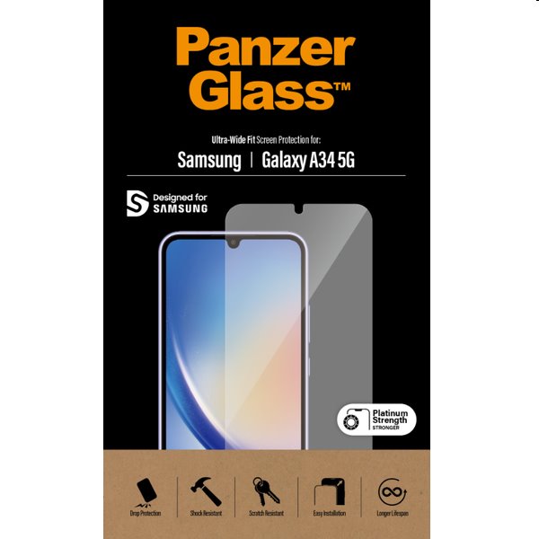 PanzerGlass UWF védőüveg Samsung Galaxy A34 5G számáraVédelem > Védőüvegek és fóliák