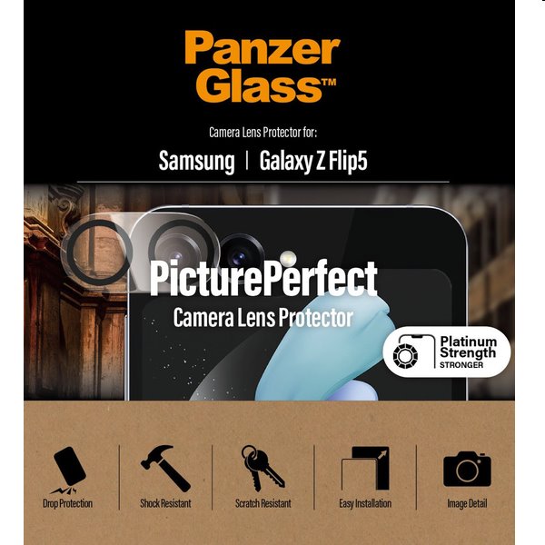 PanzerGlass védőtok a fényképezőgép lencséjére Samsung Galaxy Z Flip5 számáraVédelem > Védőüvegek és fóliák