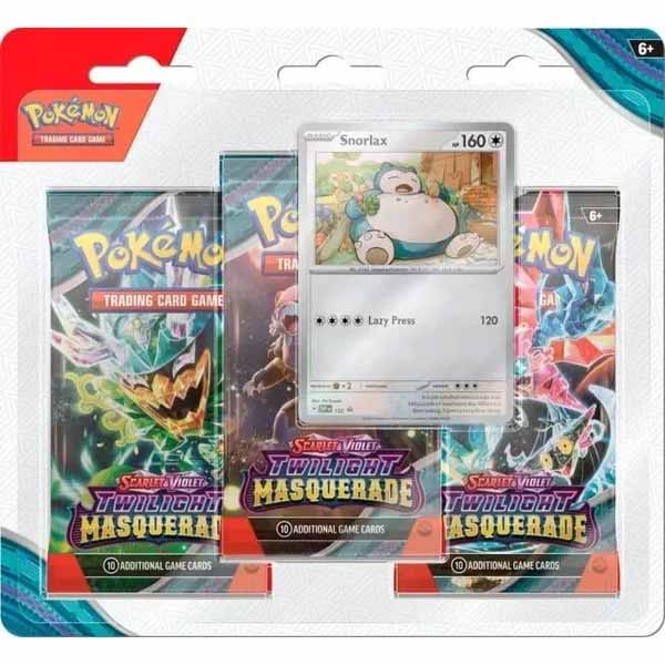 Kártyajáték TCG: Scarlet & Violet Twilight Masquerade 3 Blister Snorlax (Pokémon)Gyűjthető kártyák > Blister