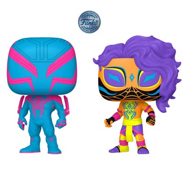 POP! 2 Pack Spider Man 2099 & Spider India (Marvel) Special Kiadás (Blacklight)Funko POP > Special & Limited Edition