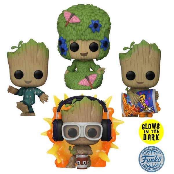 POP! 4 Pack Marvel: I Am Groot - Groot Special Edition (Glows in The Dark)Funko POP > Special & Limited Edition