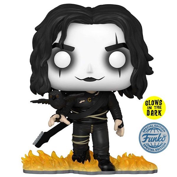 POP! Movies: Eric Draven with Crow (The Crow) Special Kiadás (Glows in The Dark)Funko POP > Movies