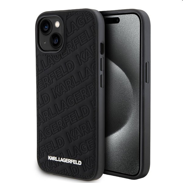 Karl Lagerfeld PU Quilted Pattern tok Apple iPhone 15 számára