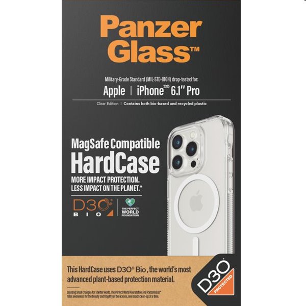 PanzerGlass HardCase D3O tok MagSafe-vel Apple iPhone 15 Pro számáraVédelem > Tokok