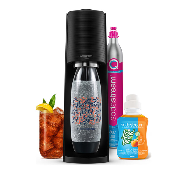 Sodastream Terra black Ice Tea Peach MegapackSodaStream > Szódakészítők