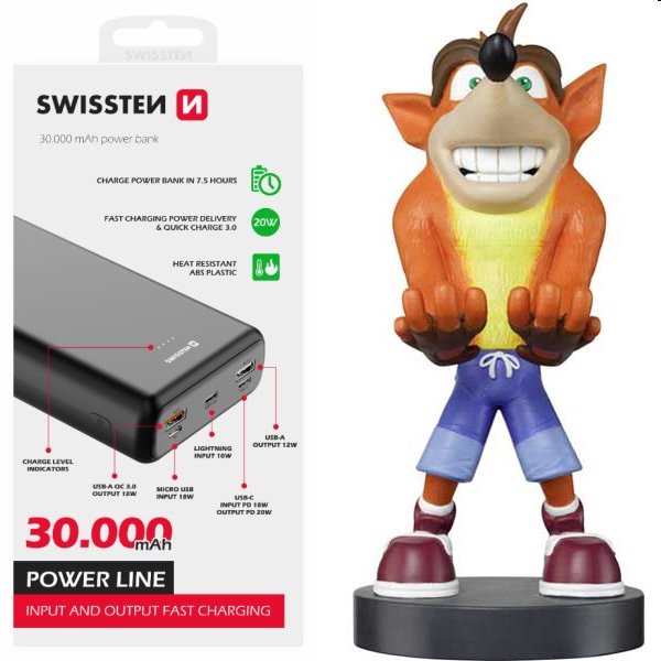 Swissten Power Line Powerbank 30 000 mAh 20W