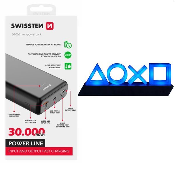 Swissten Power Line Powerbank 30 000 mAh 20W