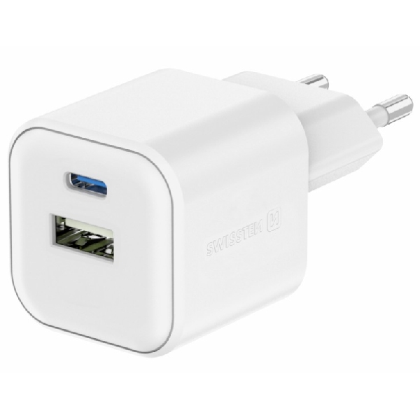 SWISTEN hálózati adapter GaN 1x USB-C 35 W PD + 1x USB-A 27 W QC