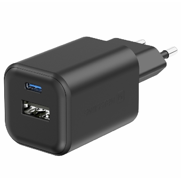 SWWISTEN hálózati adapter GaN 1x USB-C 45 W PD + 1x USB-A 18 W QC