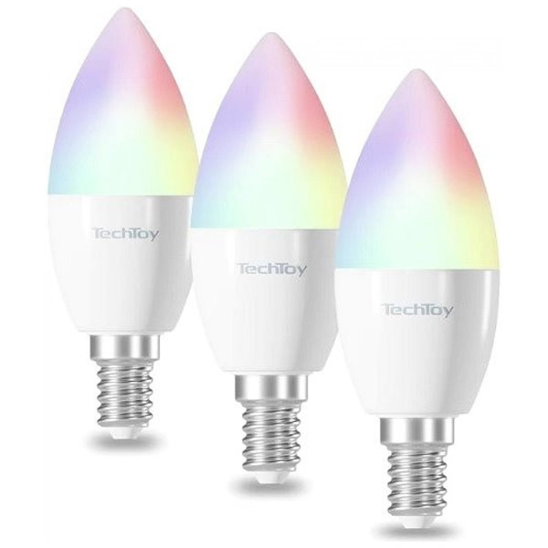 TechToy Smart Bulb RGB 4.5W E14 3pcs készlet - PCSmart > Intelligens világítás