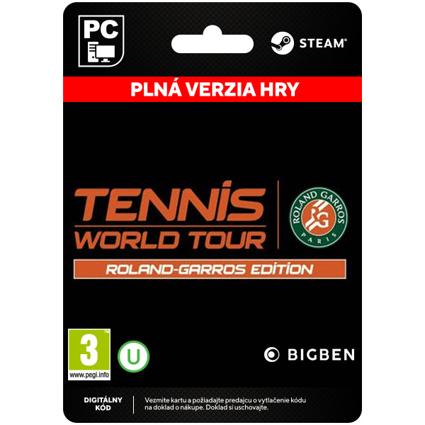 Tennis World Tour (Rolland-Garros Kiadás) [Steam] - PCCD-Kulcsok > Sport játékok