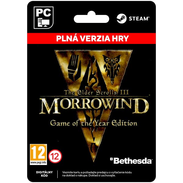 The Elder Scrolls 3: Morrowind (Game of the Year Kiadás) [Steam] - PCCD-Kulcsok > RPG