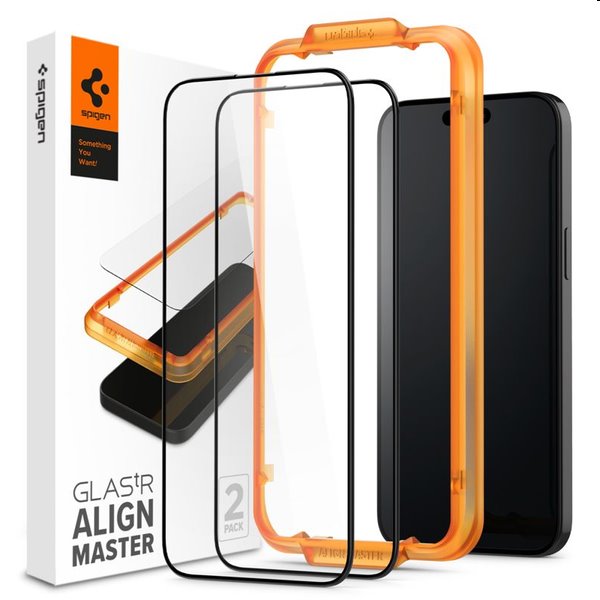 Spigen tR AlignMaster edzett üveg Apple iPhone 15 Plus számára