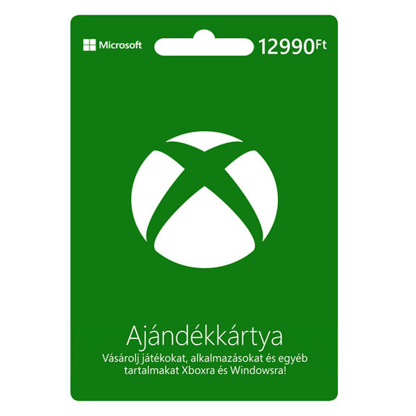 Xbox ajándékkártya 12 990 FtXbox One > Xbox digital