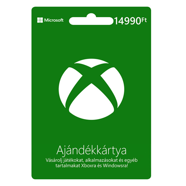 Xbox ajándékkártya 14 990 FtXbox One > Xbox digital