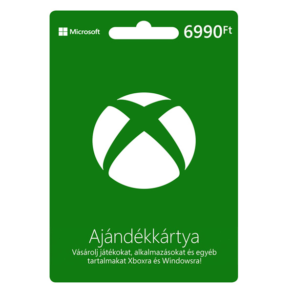 Xbox ajándékkártya 6 990 FtXbox One > Xbox digital