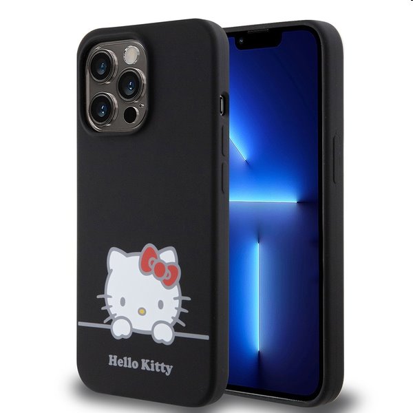 Hello Kitty Liquid Silicone Daydreaming Logo hátlapi tok Apple iPhone 13 Pro számára