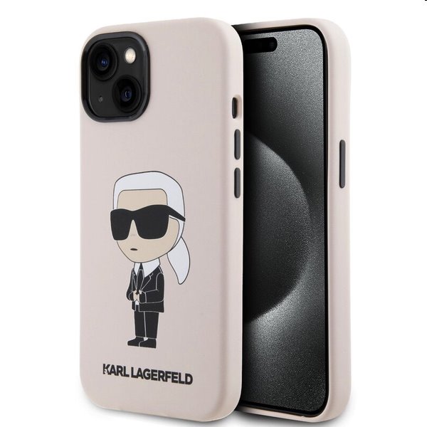 Karl Lagerfeld Liquid Silicone Ikonik NFT hátlapi tok Apple iPhone 15 számára